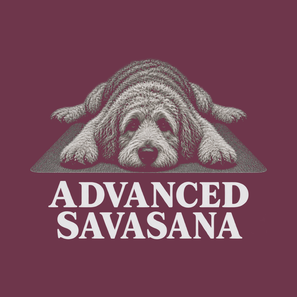 Labradoodle Advanced Savasana Yoga Dog Lover Shirt Funny Fitness Tee