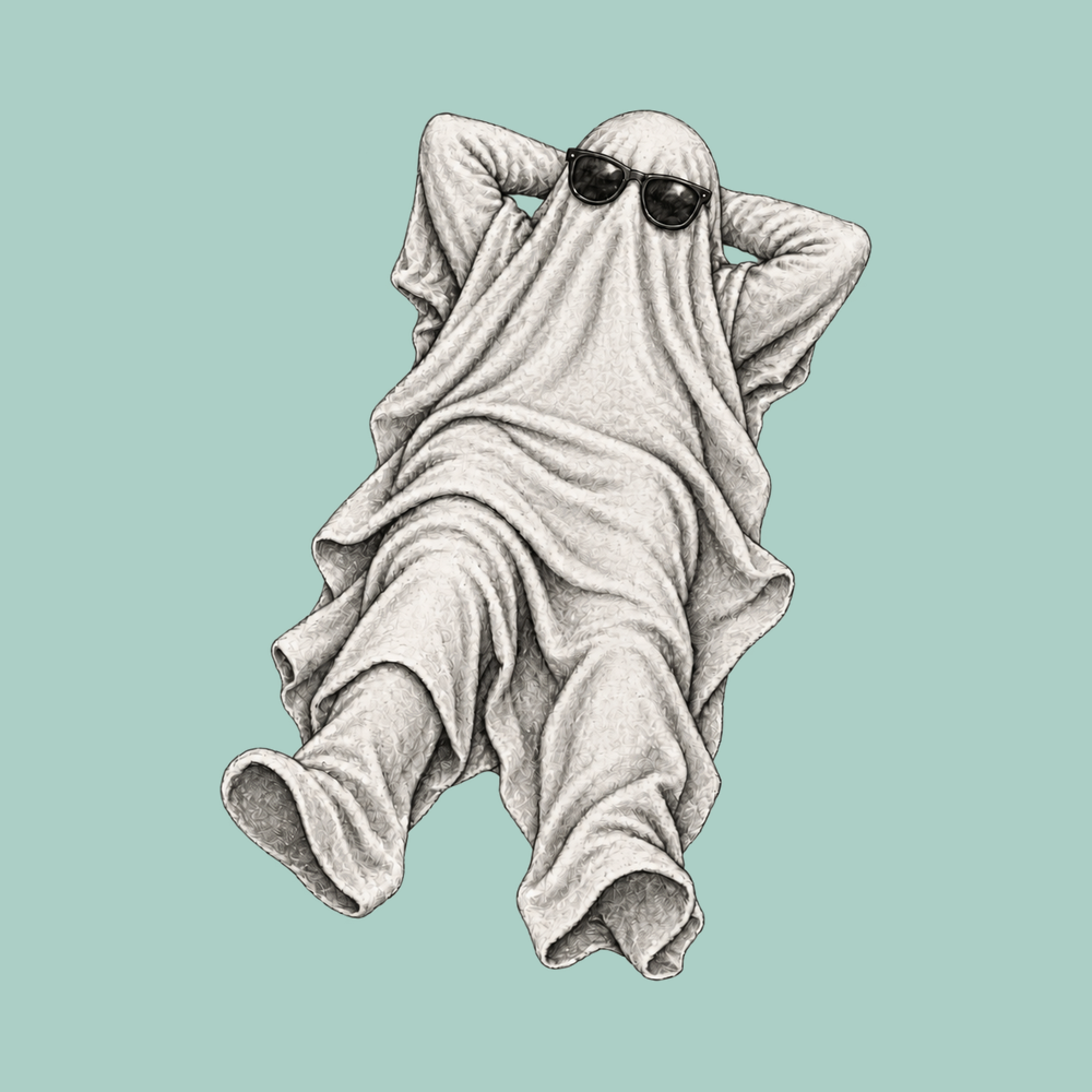 Relaxing Ghost In Sunglasses Halloween Comfort Colors 1717 Shirt