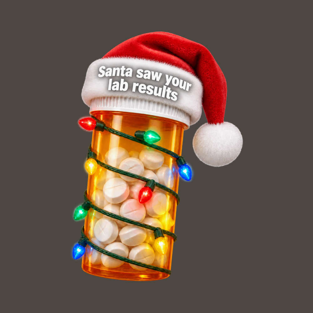Santa Lab Results Pill Bottle Pharmacy Technician Shirt Christmas