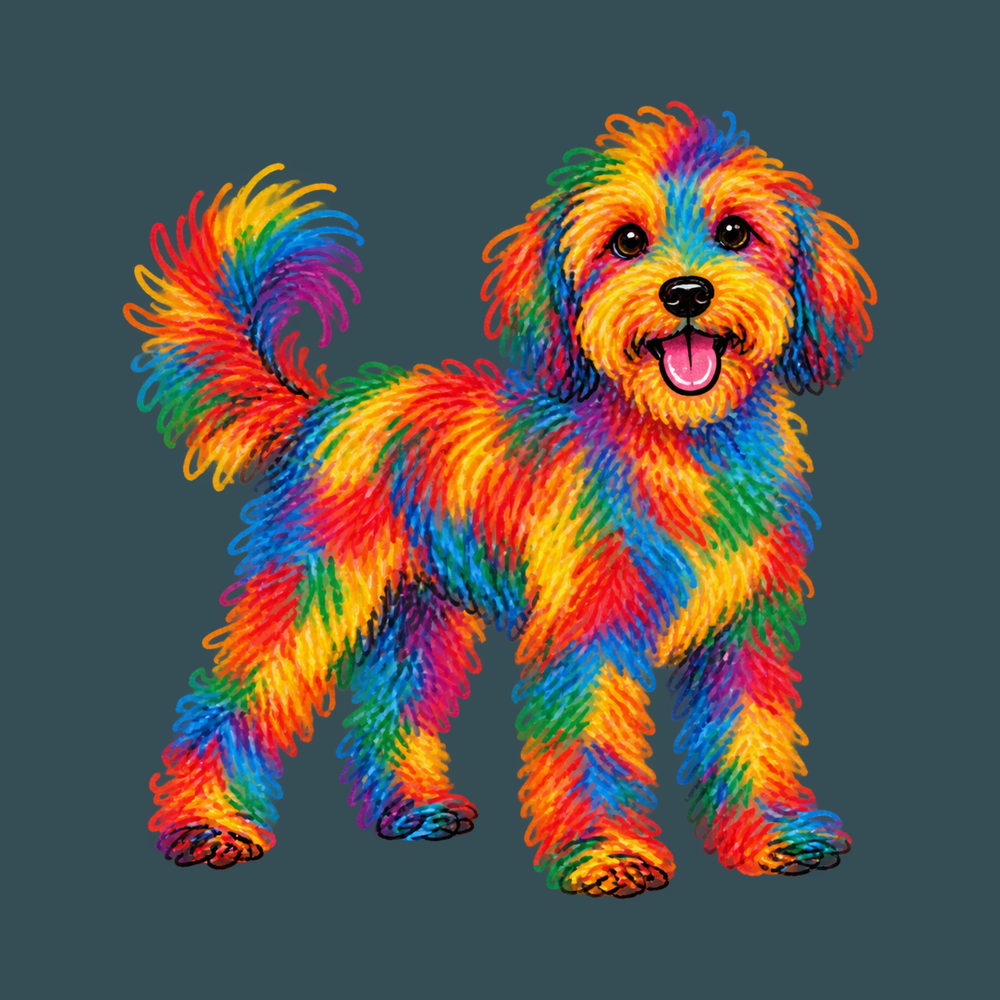 Colorful Rainbow Maltipoo Dog Shirt - Cute Doodle Mom Gift Tee