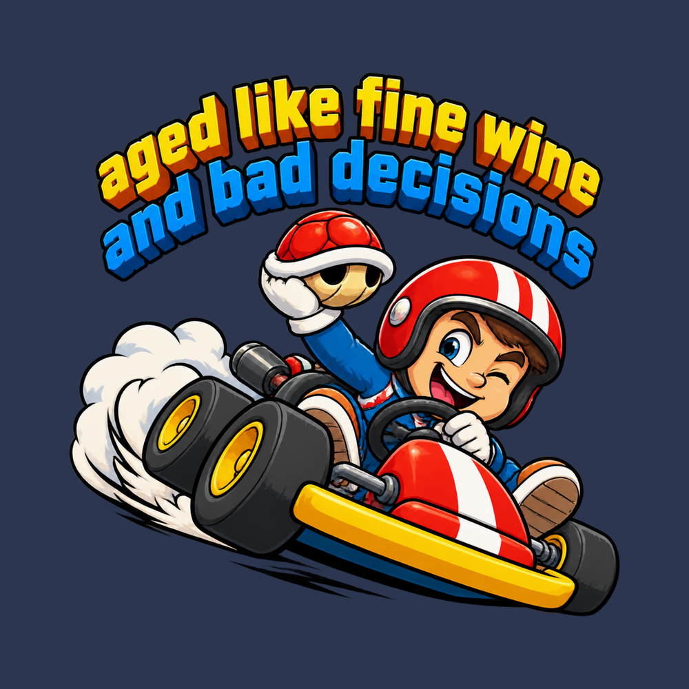 Kart Racer Bad Decisions Vintage Wash Comfort Colors 1717 T-Shirt