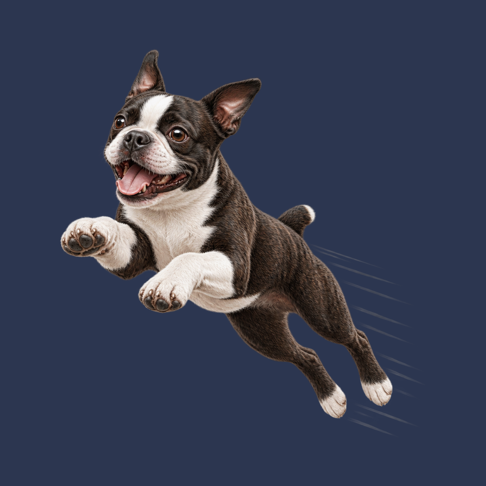 Running Boston Terrier Speed Lines Shirt