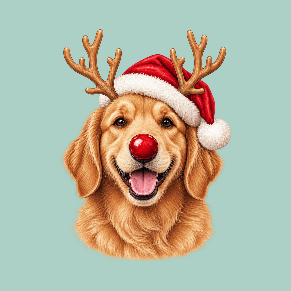 Golden Retriever Christmas Reindeer Shirt Dog Mom Christmas Gift