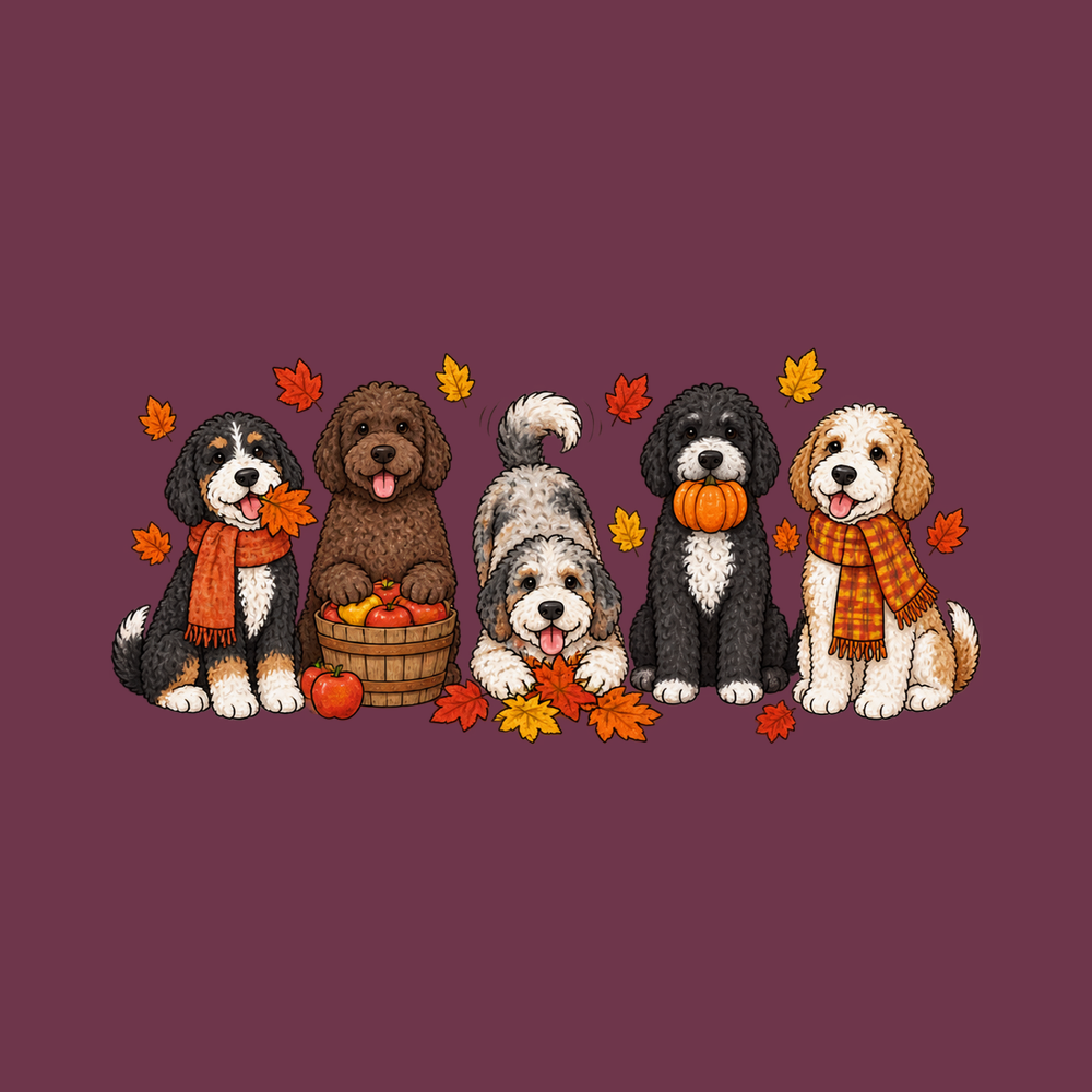 Autumn Bernedoodles Fall Activities ComfortColors1717 T-Shirt