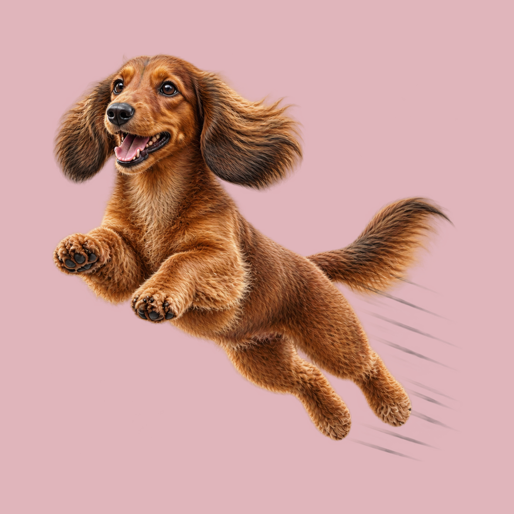 Flying Dachshund Speed Lines Wiener Dog Shirt