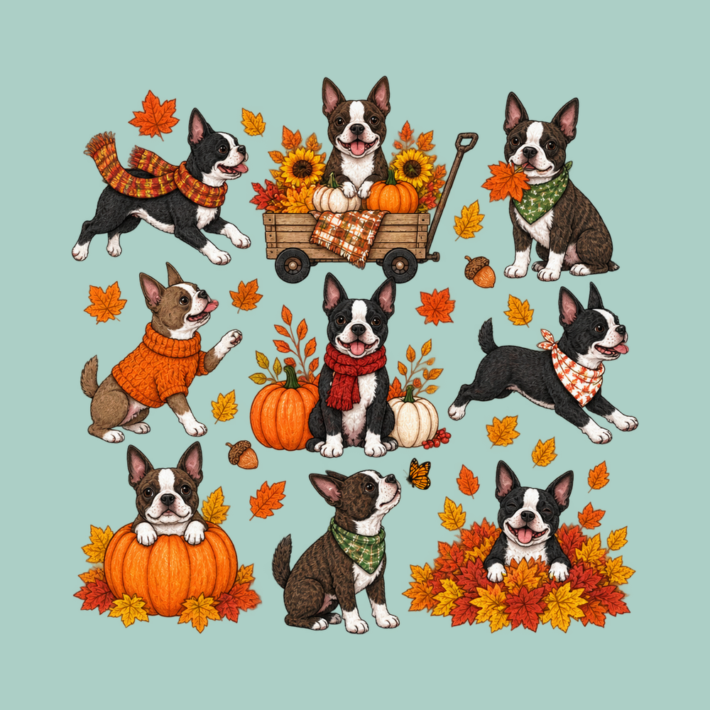 Boston Terriers Fall Activities Shirt Autumn Dog Lover Mom Gift