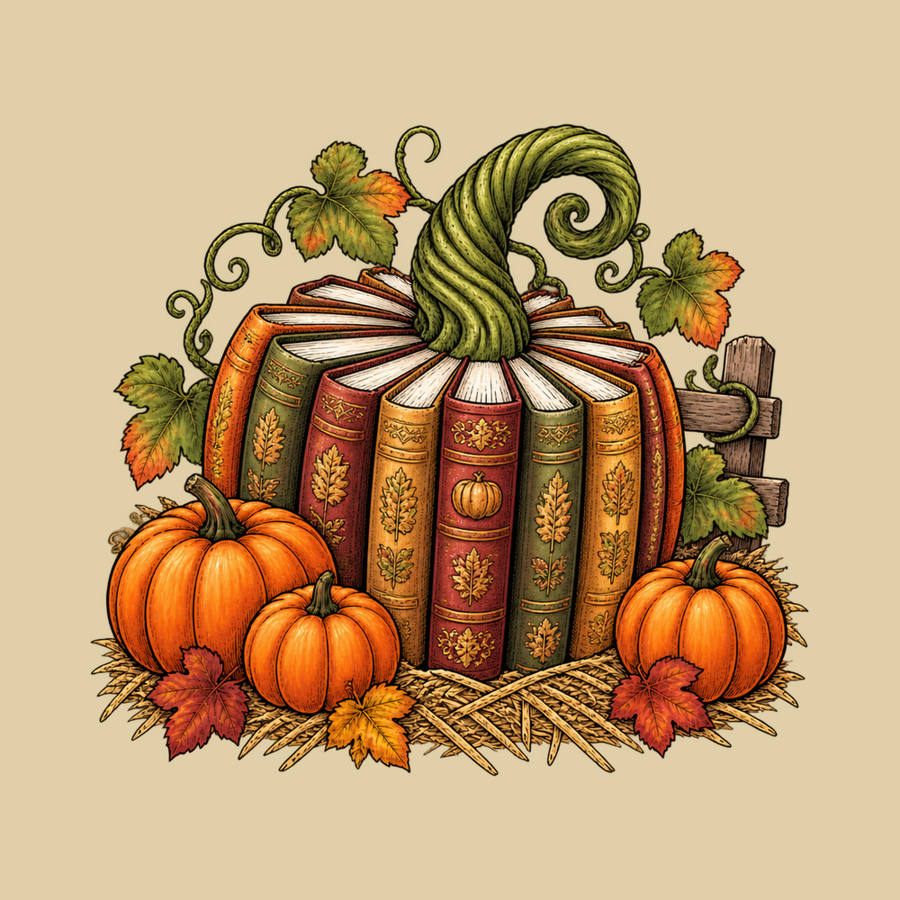 Vintage Book Spine Pumpkin