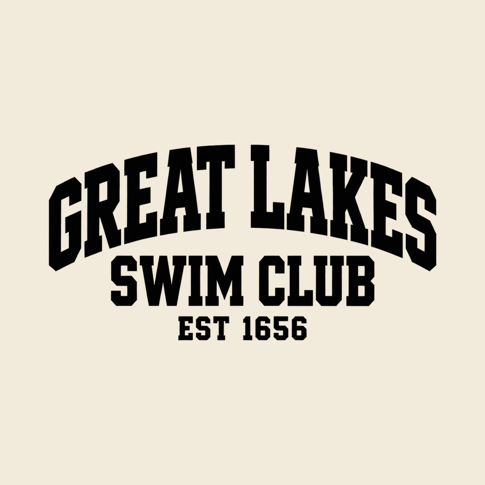 Great Lakes Swim Club 1656 Vintage Varsity Swim Team Tee Shirt