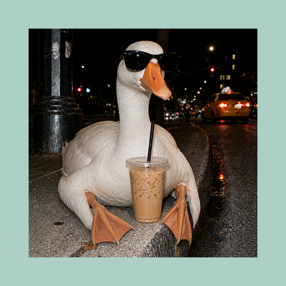 Cool Goose Iced Coffee Shirt Vintage Comfort Colors Funny Animal Tee