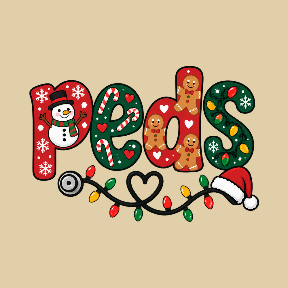 Christmas Peds Nurse Stethoscope Nursing Christmas Peds Nurse Shirt