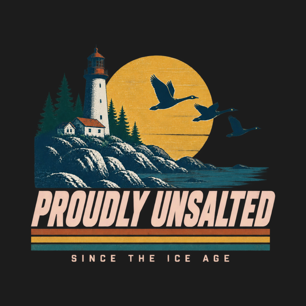 Proudly Unsalted Lake Sunset Vintage Lake Tee Great Lakes Shirt