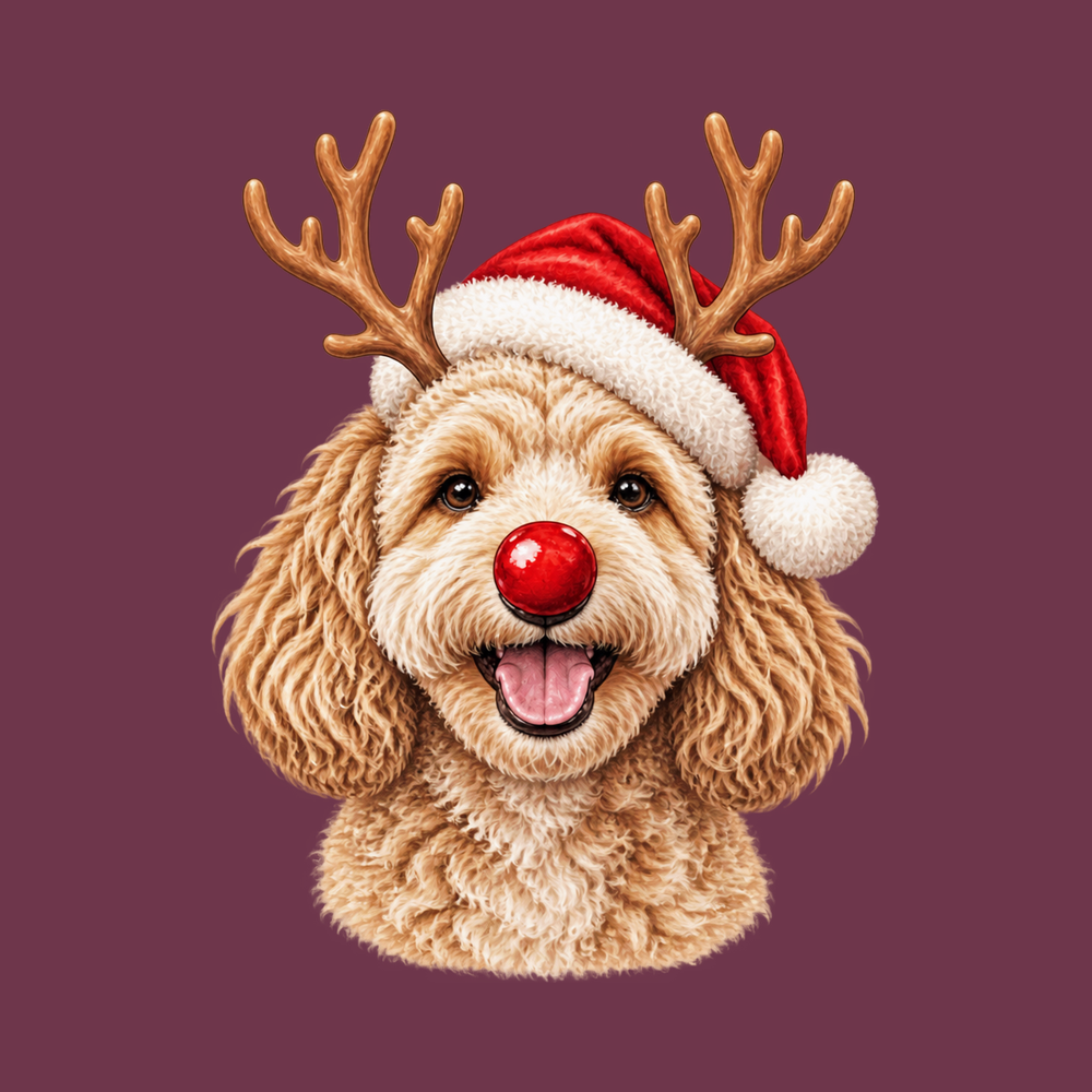 Reindeer Maltipoo Santa Hat Christmas Maltipoo Shirt Dog Mom Gift