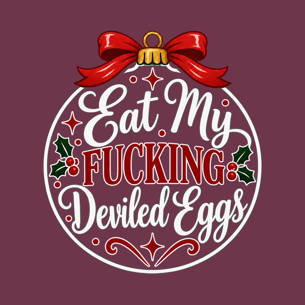Deviled Eggs Christmas Ornament Funny Foodie Christmas Party Tee