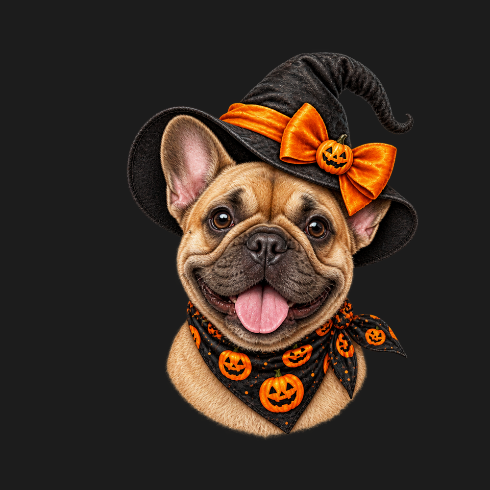 French Bulldog Witch Hat Halloween Shirt Frenchie Mom Gift Tee