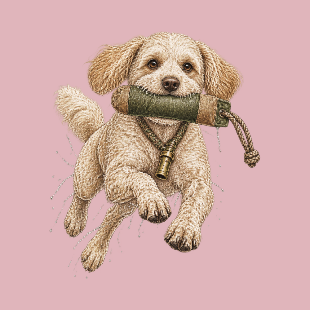 Vintage Maltipoo Dog Retriving Dummy Shirt - Maltipoo Lover Gift