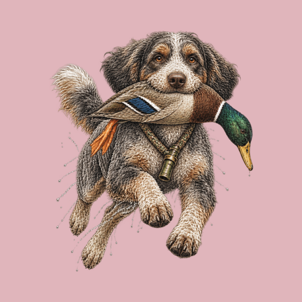 Aussiedoodle Duck Hunter Vintage Duck Hunting Shirt Outdoorsman Tee