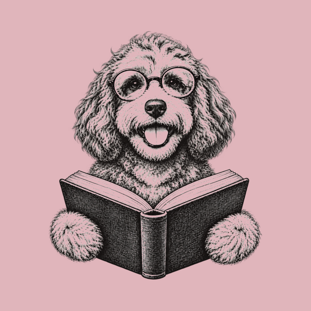 Cavapoo Reading A Book Shirt - Bookish Dog Tee & Cavapoo Mom Gift