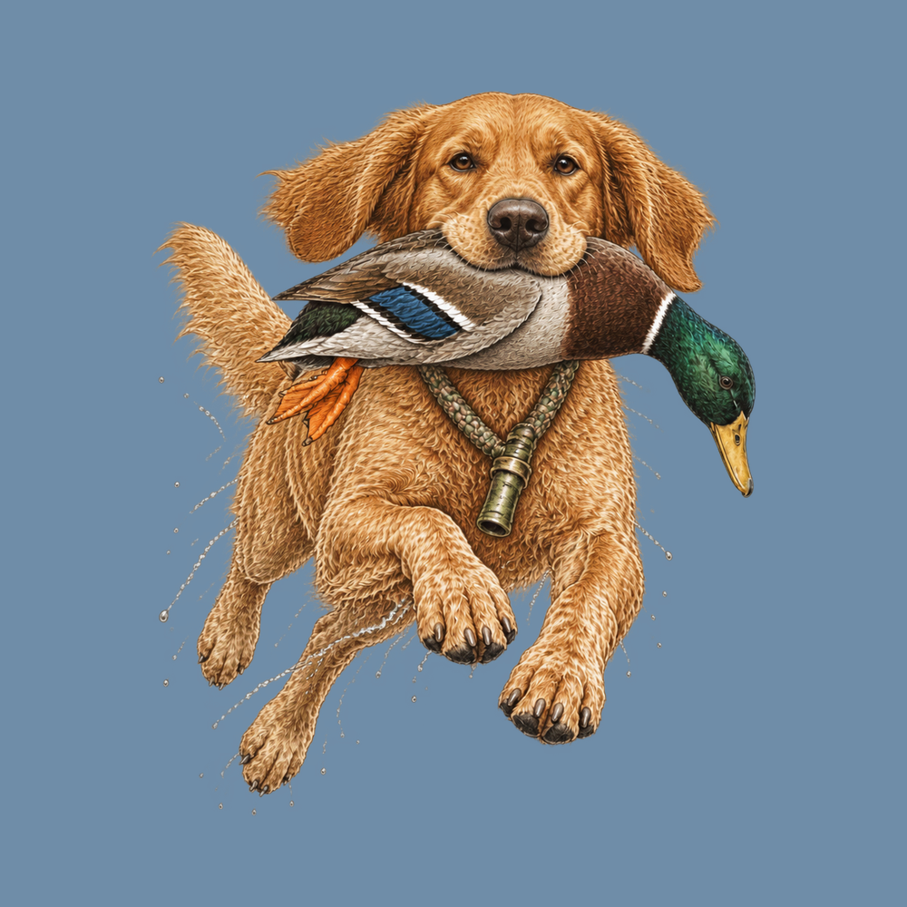 Golden Retriever Mallard Hunt Duck Hunting Shirt Bird Dog Art