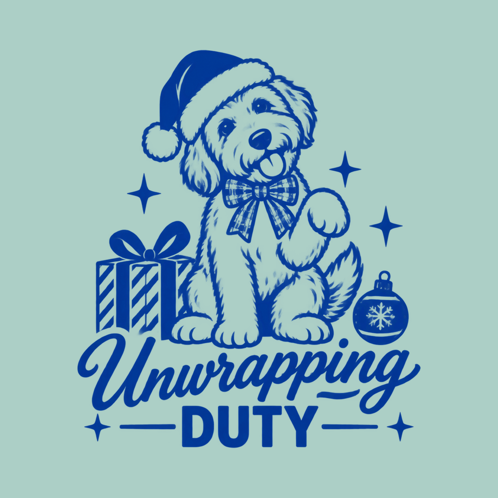 Christmas Goldendoodle Unwrapping Duty Merry Christmas Shirt