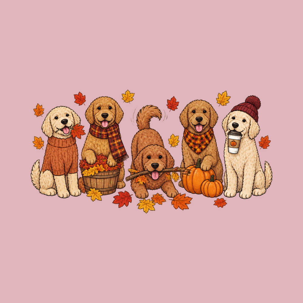 Golden Retrievers Autumn Activities Retriever Fall T-Shirt Dog Mom