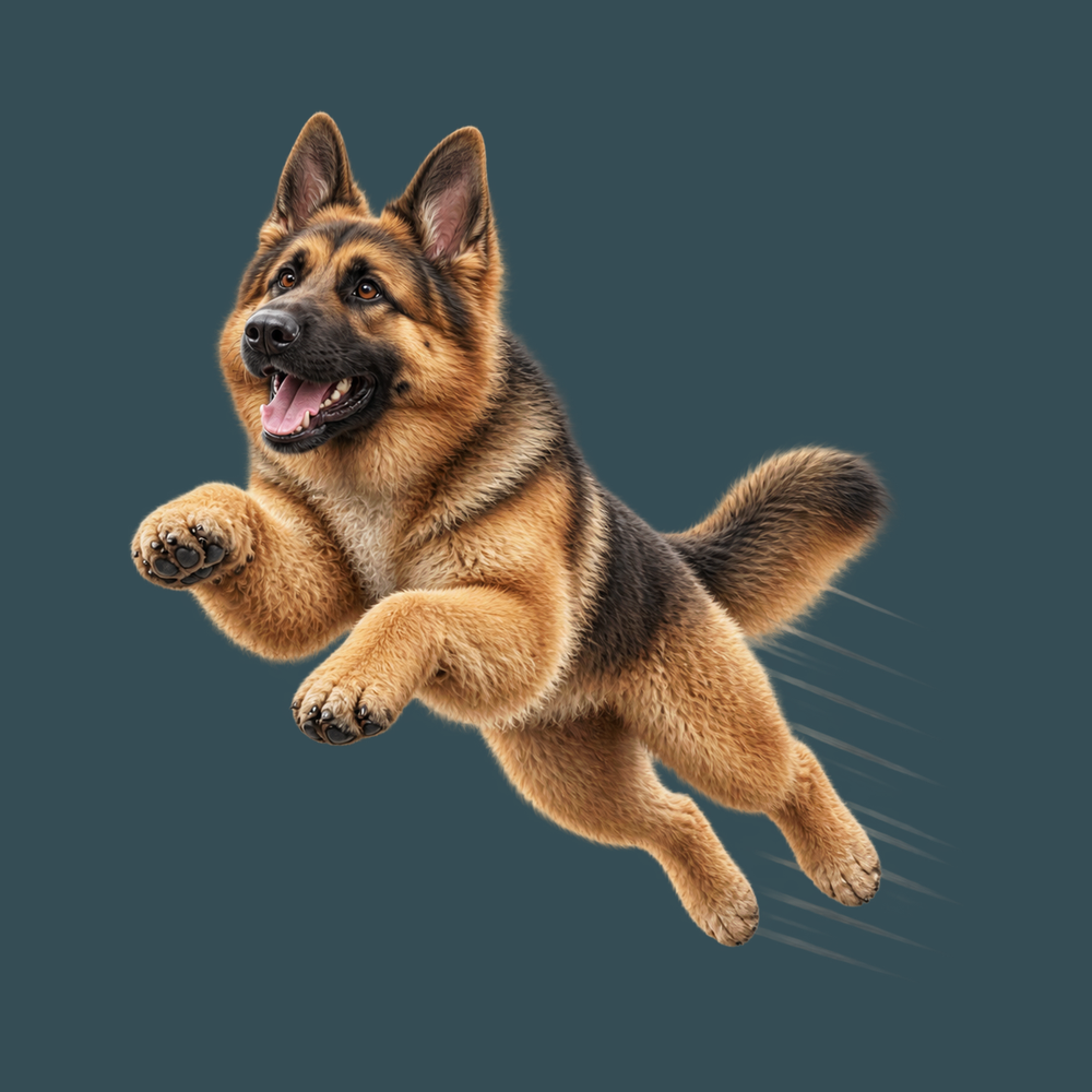 German Shepherd Running Speed Lines Vintage Comfort Colors Shirt