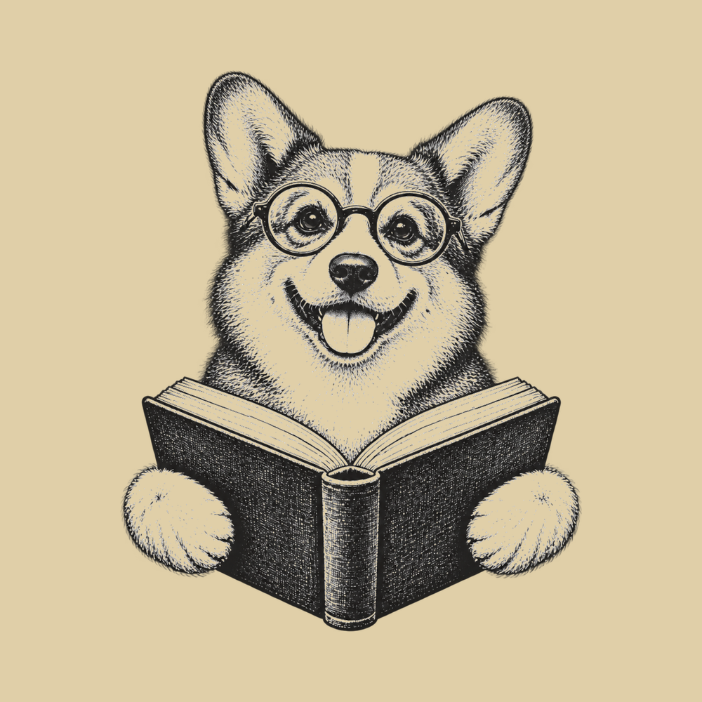 Reading Corgi With Glasses Book Lover Shirt Corgi Mom Gift Tee