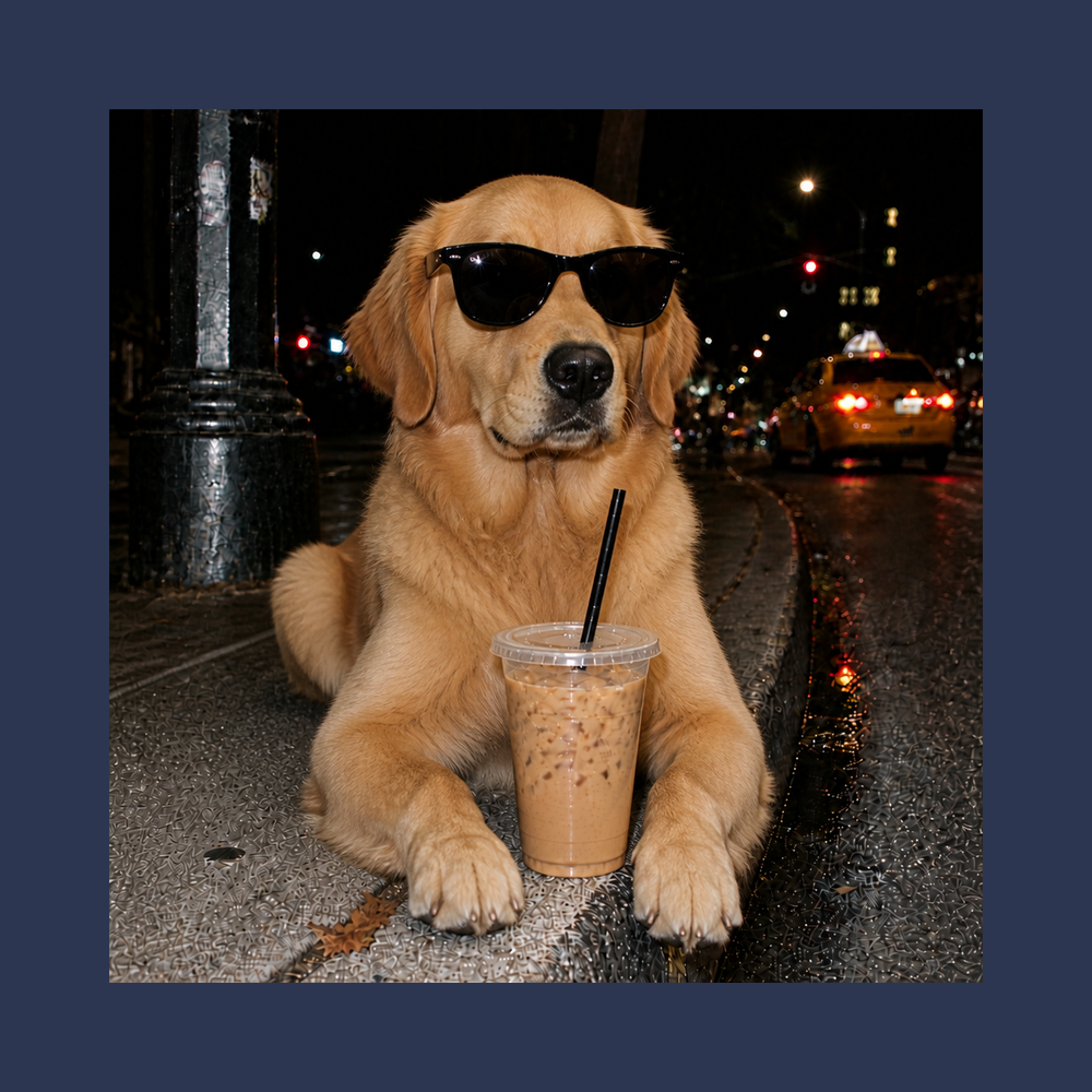 Cool Golden Retriever Iced Coffee Comfort Colors Dog Lover Gift