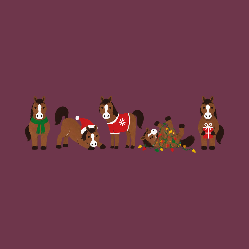 Cute Christmas Horses Lineup Horse Shirt Funny Horse Lover Gift