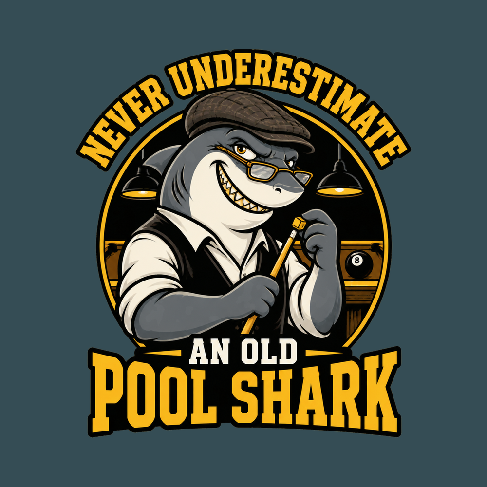 Old Pool Shark Flat Cap Billiard Shirt Funny Pool Player Gift