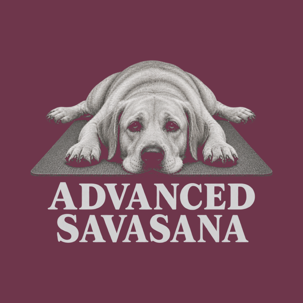 Namaste Shirt Advanced Savasana Labrador Dog Yoga Teacher Tee