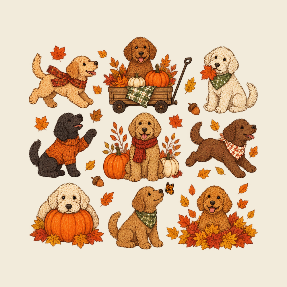 Colorful Goldendoodle Fall Activities Comfort Colors Doodle Mom Shirt