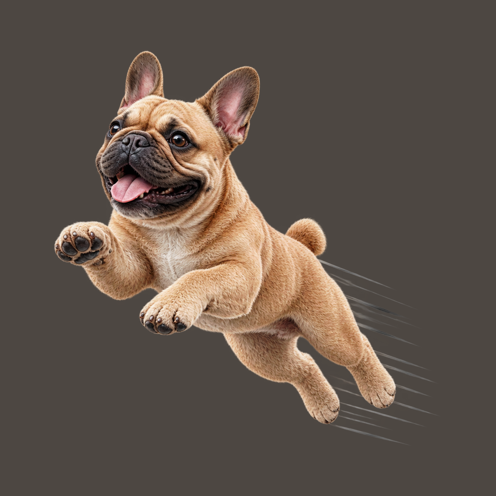 Jumping French Bulldog Speed Lines Vintage Frenchie Mom Shirt