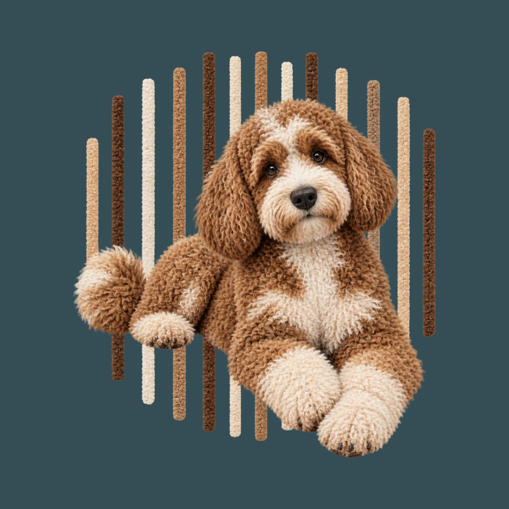 Cockapoo Dog Vertical Lines T Shirt Vintage Wash Dog Lover Gift