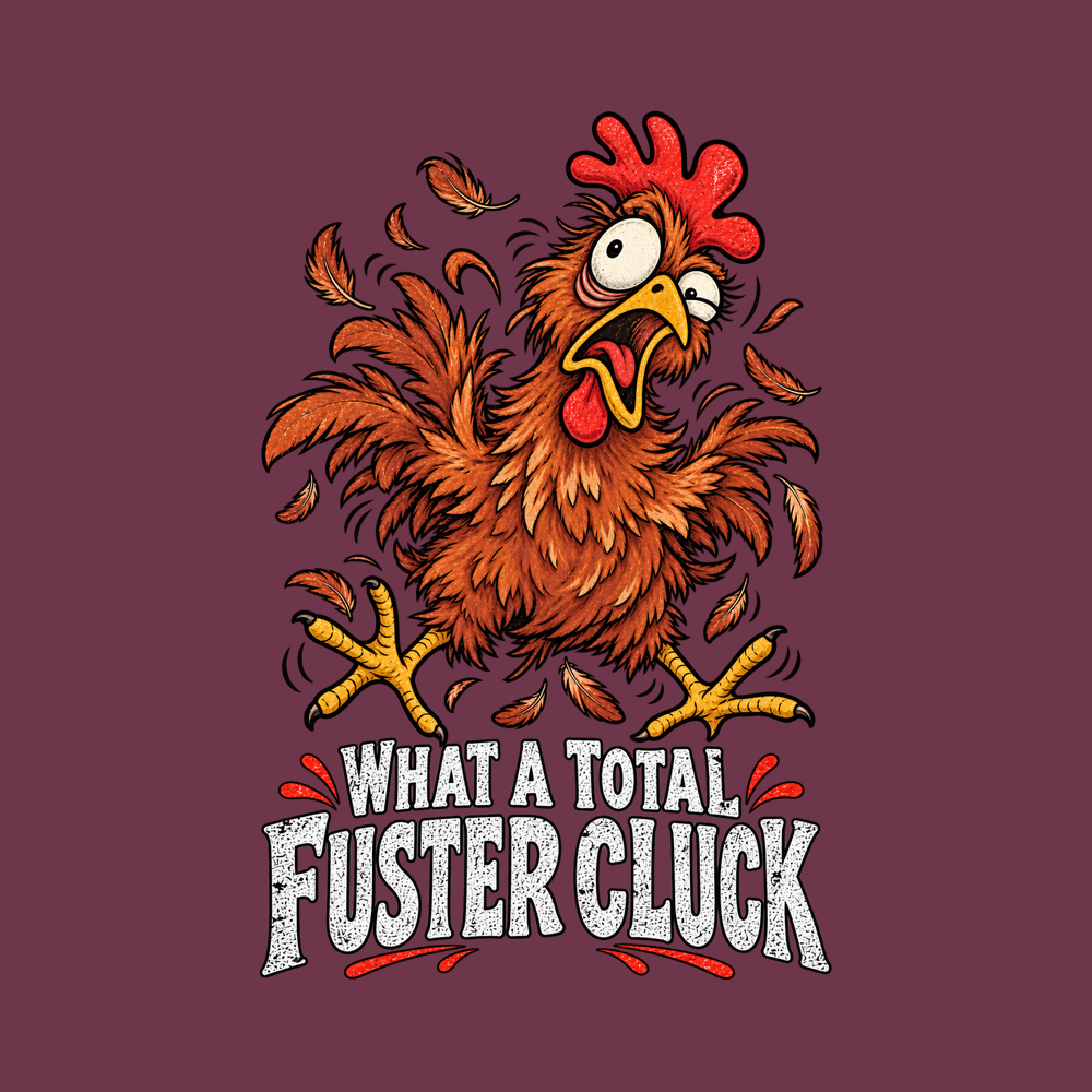 What A Total Fuster Cluck Chicken Shirt Funny Chicken Keeper Gift