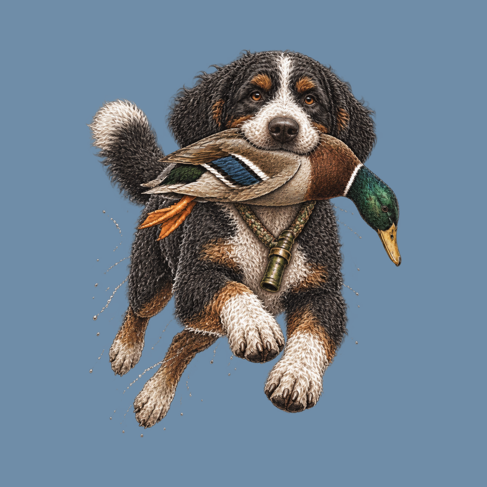 Hunting Bernedoodle Duck Retriever Shirt - Waterfowl Hunter Gift