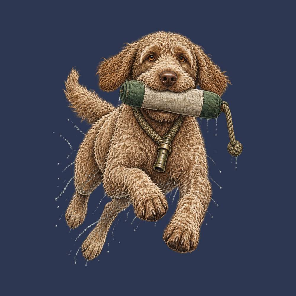 Labradoodle Water Retriever Shirt Vintage Duck Hunting Dog Art